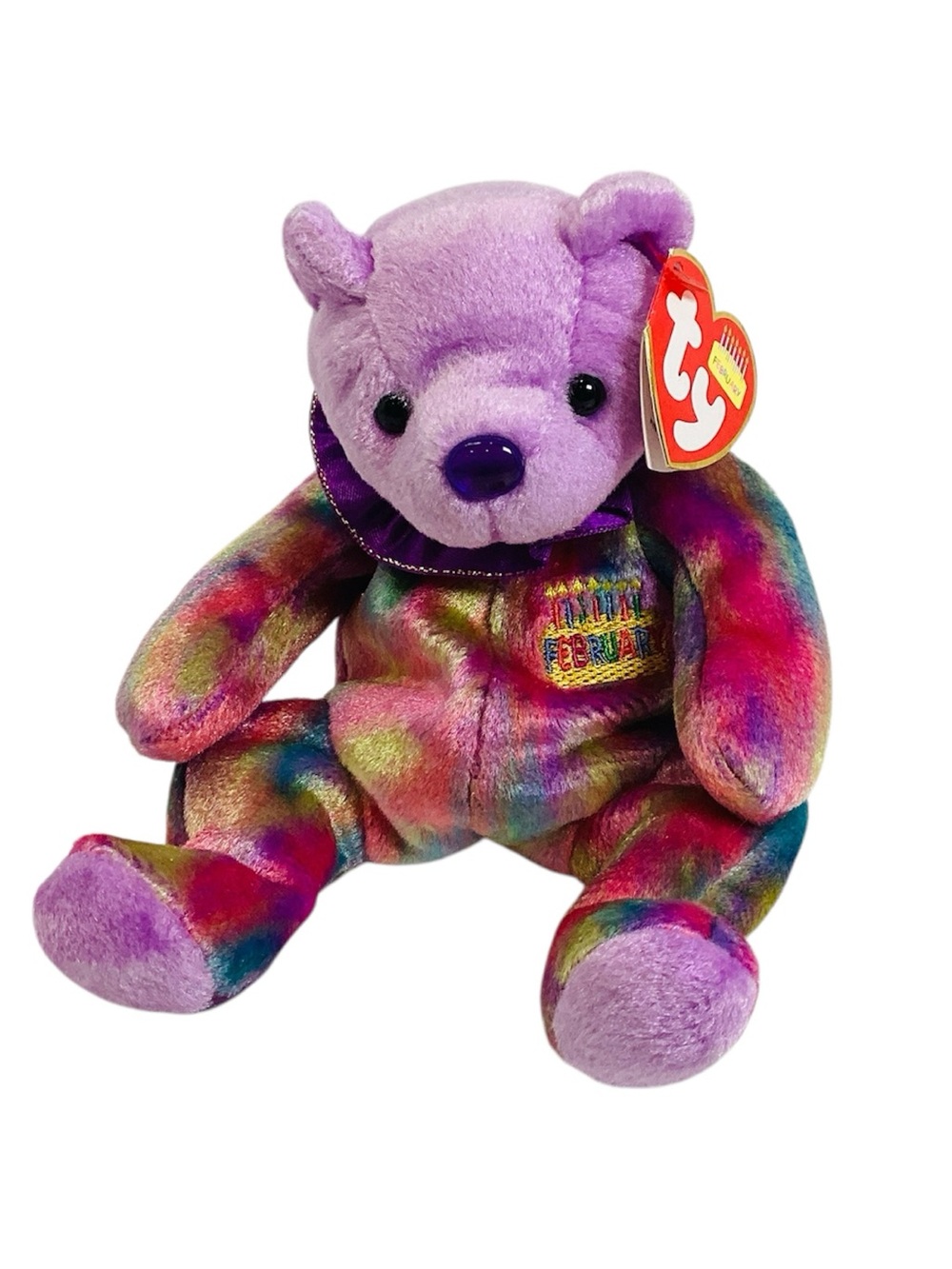 🍄 TY February Beanie Baby Birthday Bear - NWT